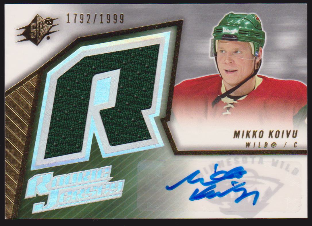 (image for) 2005-06 SPx #232 Mikko Koivu Jerseys AUTO RC 1792/1999