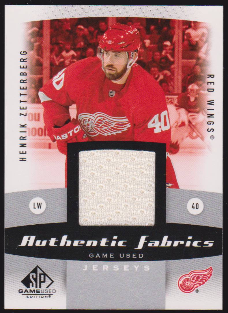 (image for) 2010-11 SP Game Used Authentic Fabrics #AFHZ Henrik Zetterberg