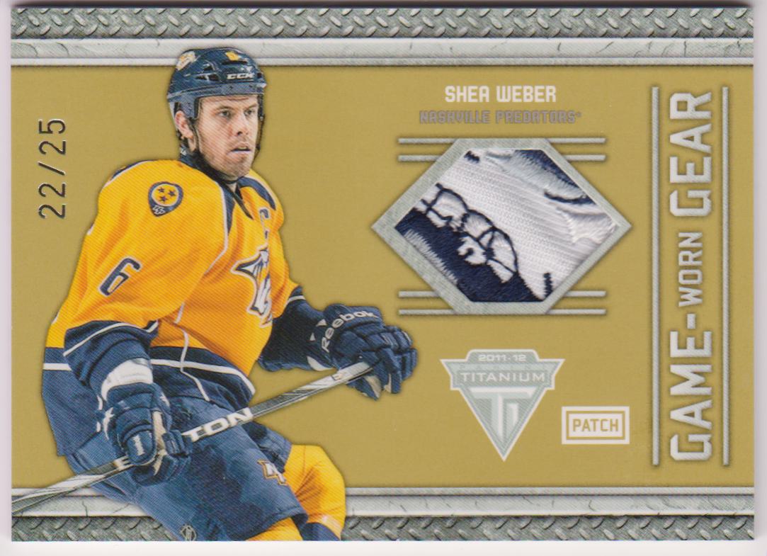 (image for) 2011-12 Titanium Game Worn Gear Patch #13 Shea Weber 22/25